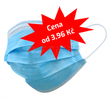Rouška jednorázová - třívrstvá z netkané textilie